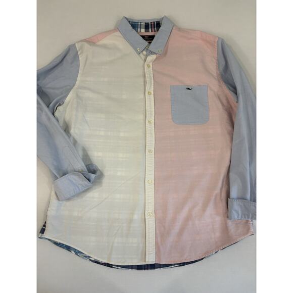 Vineyard Vines By Shep & Ian Slim Fit Tucker Shirt Button Down XL Party Oxford - Picture 3 of 12
